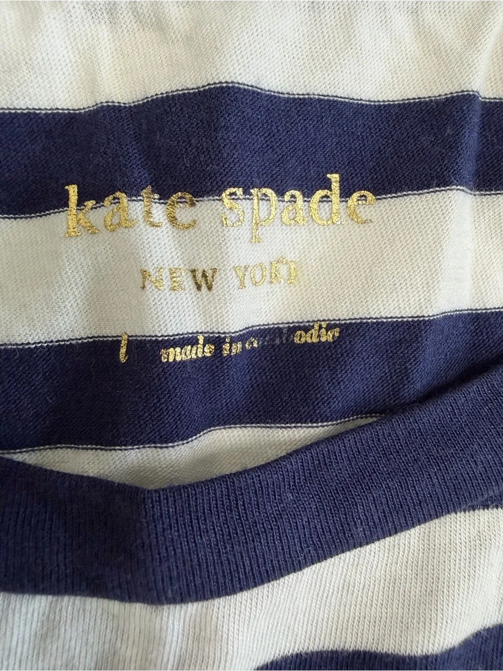Kate Spade Striped Lemon Tank Dress Size L Look On The Bright Side Navy White